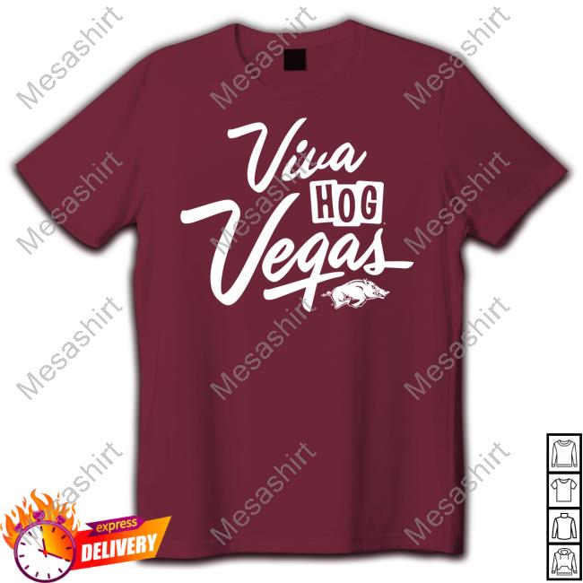 Viva Hog Vegas Tee Shirt Arkansas Razorbacks